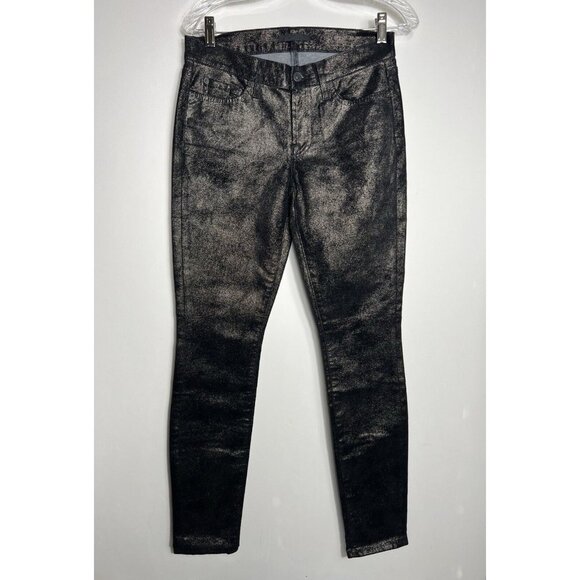 7 For All Mankind Denim - Seven For All Mankind NWT Shimmer Black Pants Women's size 27